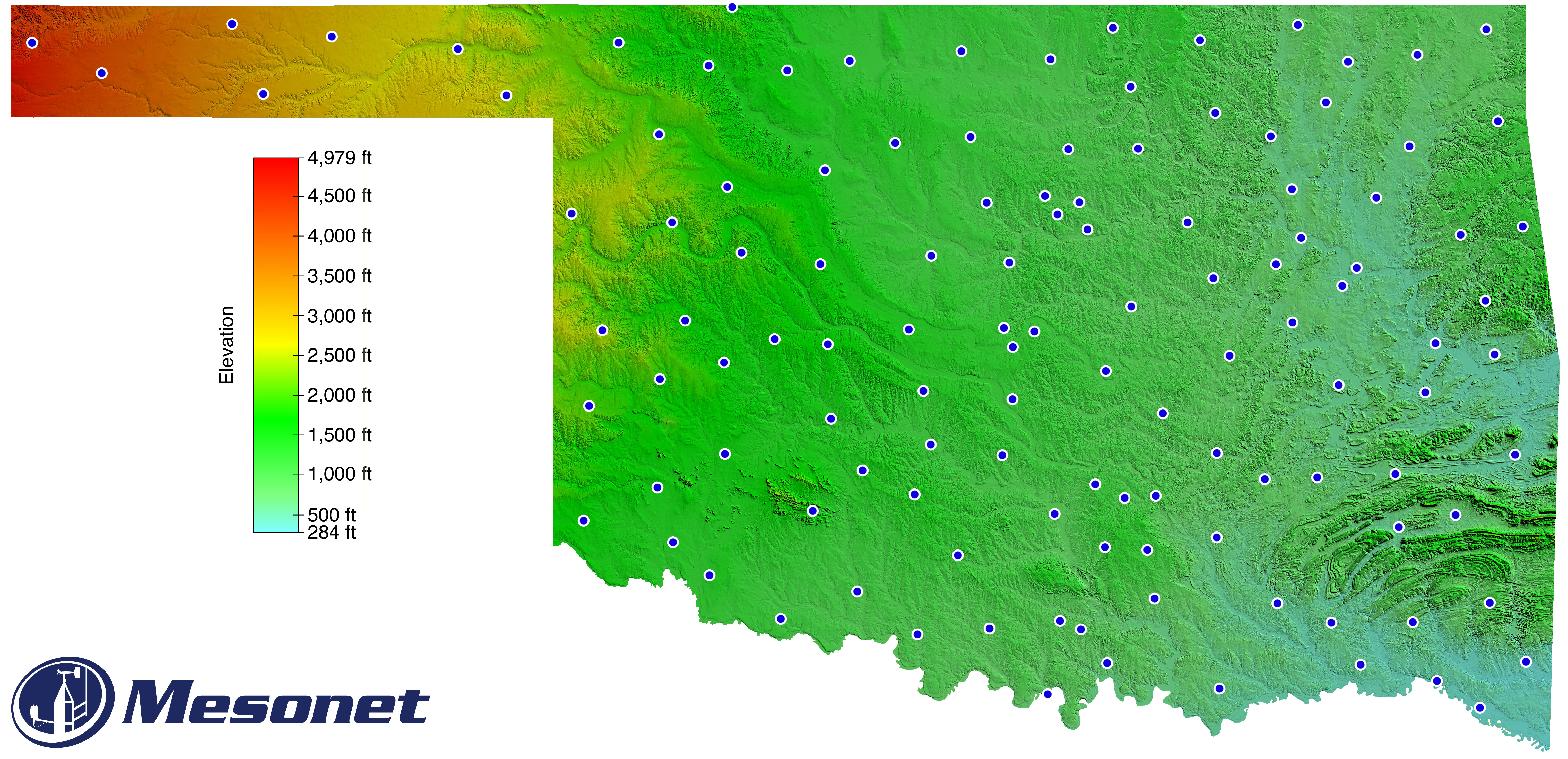 Oklahoma Topographic Map